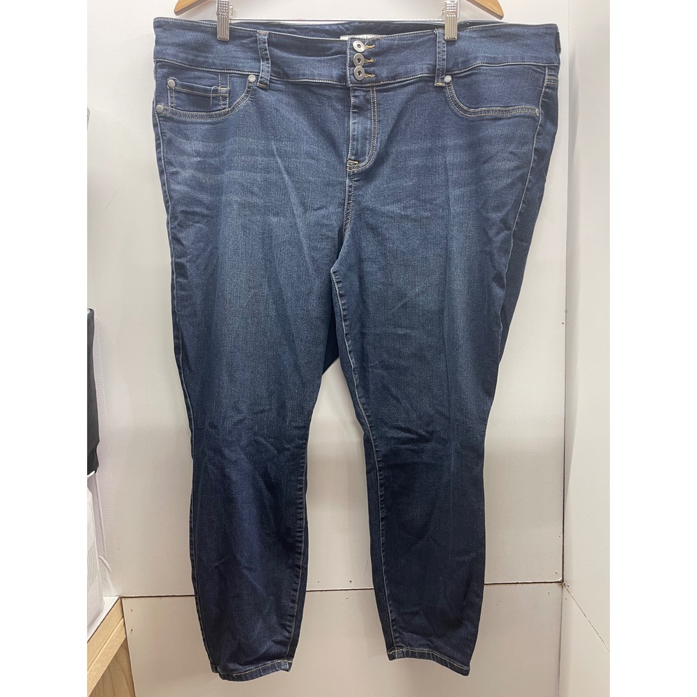Torrid Denim First At Fit Jegging Jeans Dark Wash High Rise 24R 0708003